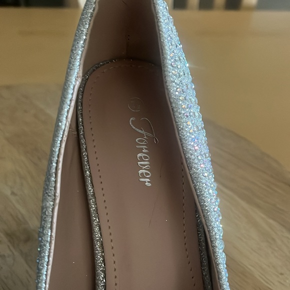 Forever 21 Silver Crystal Embellished Heels - Picture 3 of 4